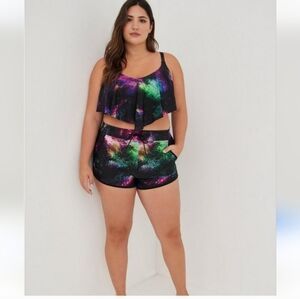 NWOT RARE HTF Torrid galaxy swim set 3x